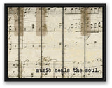 Piano Keys Music  18x24 Black Floating Framed Canvas