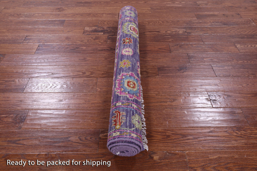4' 1" X 6' 4" Hand Knotted Turkish Oushak Wool Rug - Q15337