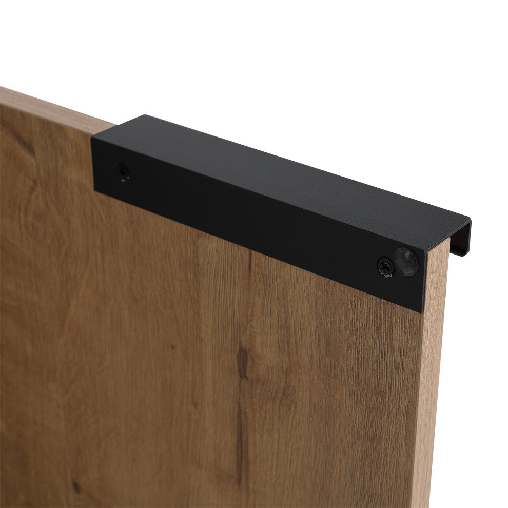 Wall-Mounted Bathroom Vanity With Ceramic Top and Basin