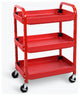 Luxor 3-Shelf Utility Cart, Red