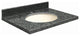 Granite 31"x19" Vanity Top, Single Faucet Hole, Blue Pearl, Biscuit Bowl
