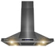 AKDY 36"� Island Mount Black Stainless Steel Kitchen Range Hood with Touch Panel