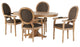 Aisenbrey French Country Wood 5-Piece Expandable Oval Dining Set, Brown/Natural