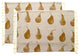 Set of Eight Pale Yellow Pear Pattern Placemats