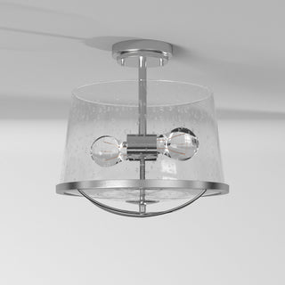 Darby Semi-Flush, Satin Platinum