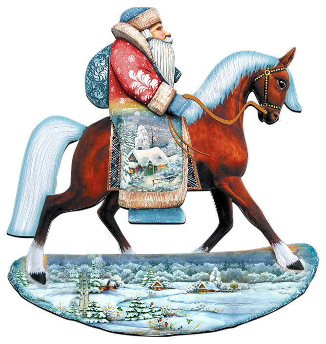 Horsey Santa Door Hanger