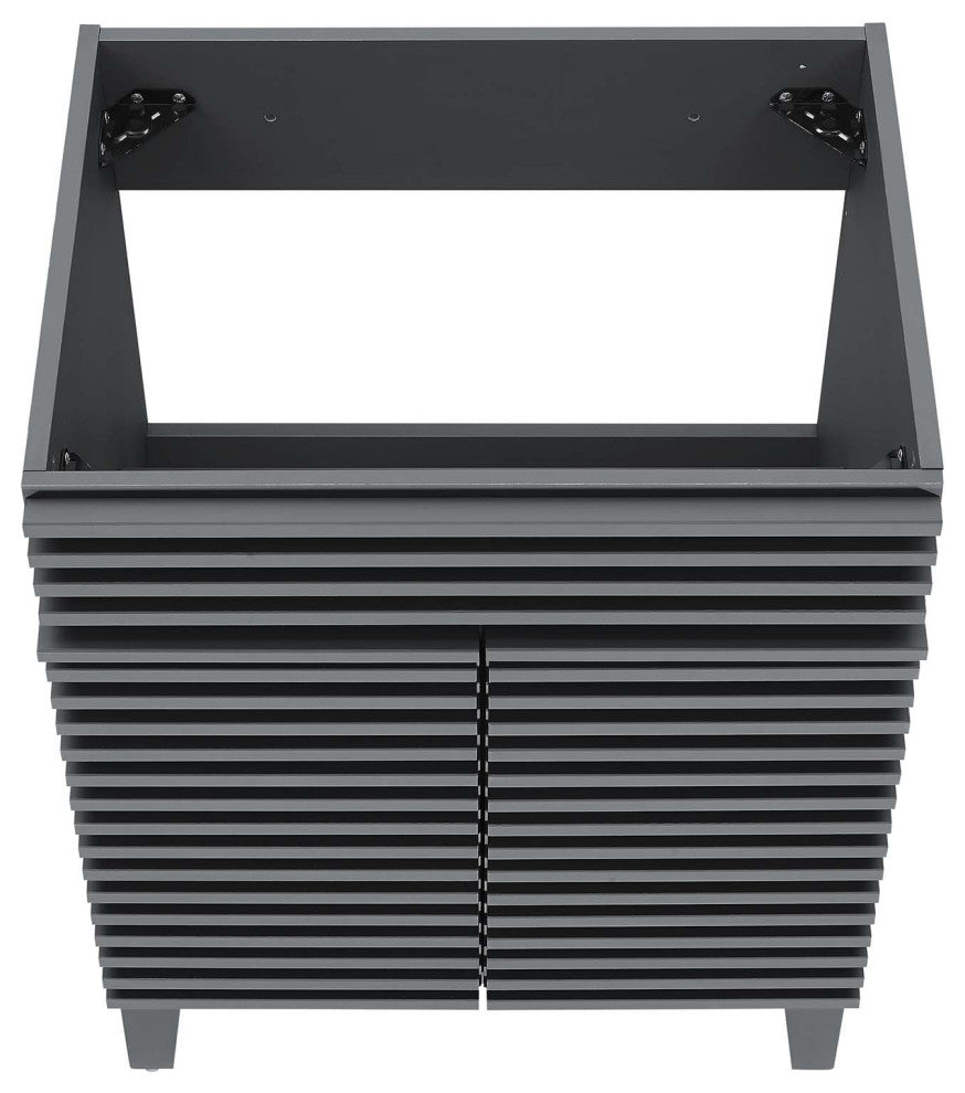 Render Bathroom Vanity Cabinet, Sink Basin Not Included, Gray