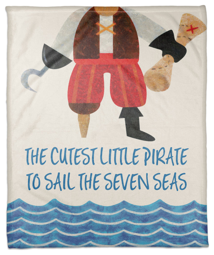 Cutest Little Pirate 30x40 Throw Blanket