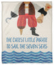 Cutest Little Pirate 30x40 Throw Blanket