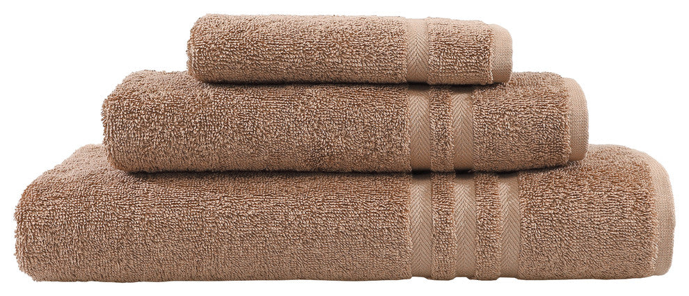 Denzi Towel Set, Latte, 3 Piece