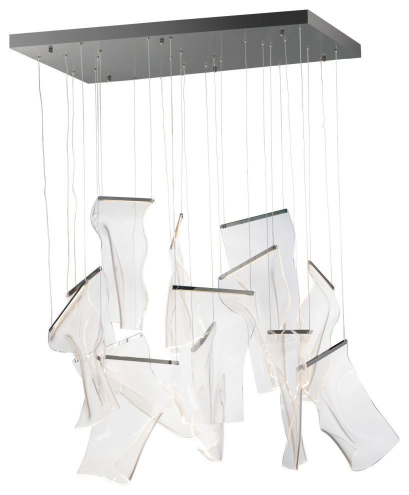 ET2 E24878-133 Rinkle 36"W LED Multi Light Linear Abstract - Brushed Gunmetal