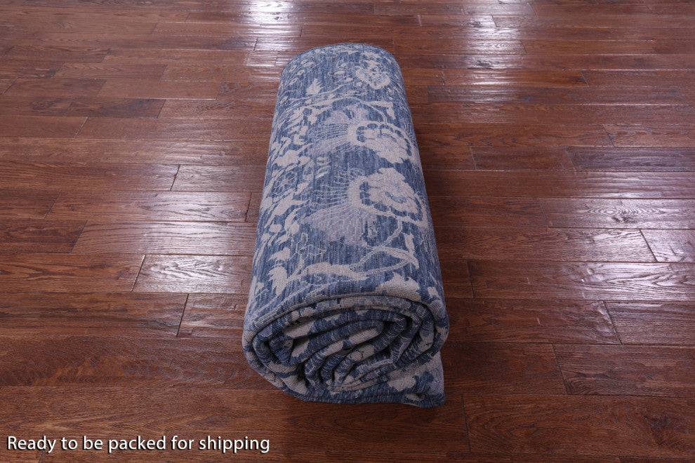 6' 11" X 14' 2" Modern Hand-Knotted Wool Rug Q11898