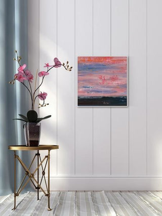 "Vanished" Floater Framed Painting Print on Canvas, 20"x20"