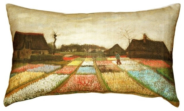 Pillow Decor - Van Gogh Flower Beds in Holland Throw Pillow