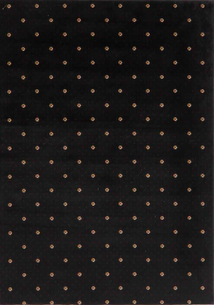 Modern Circles & Dots Area Rug Traditional Turkish Carpet , Black, 6x9