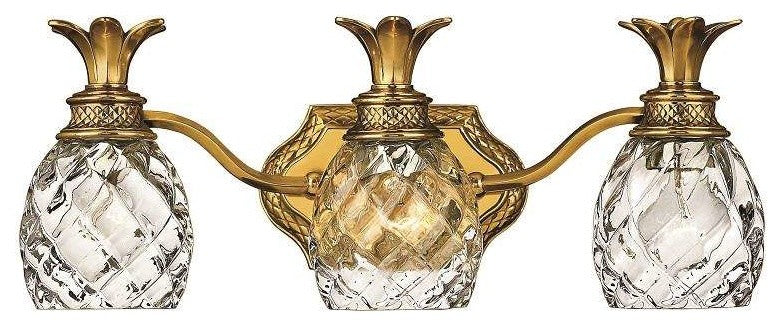 Bath Plantation 3-Light, Burnished Brass