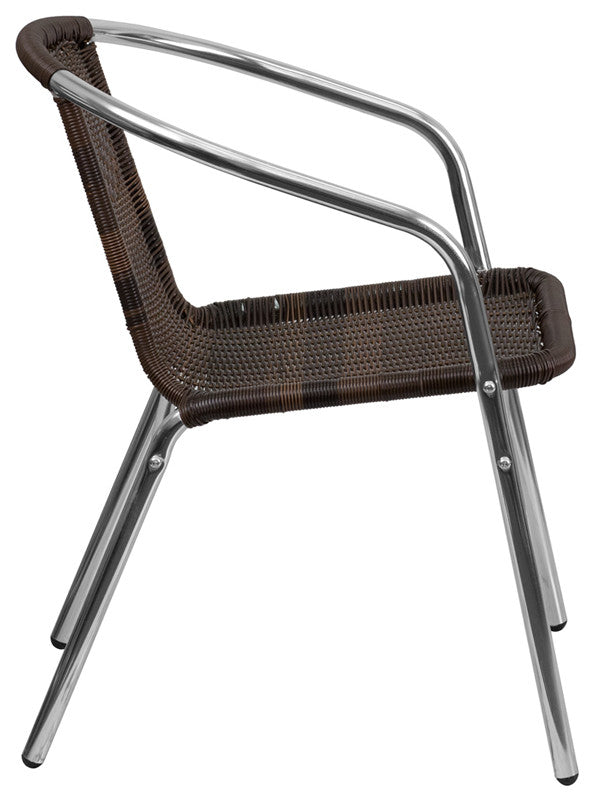 Aluminum and Rattan Chair Tlh-020-Gg