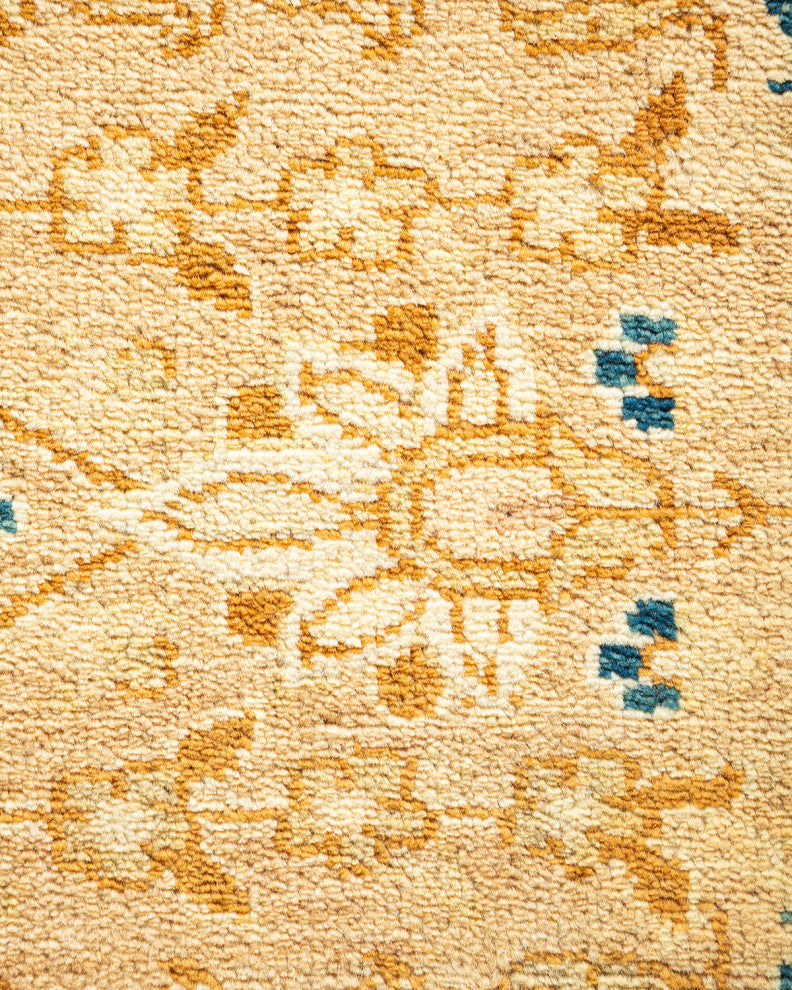 Mogul, One-of-a-Kind Hand-Knotted Area Rug Yellow, 7' 10" x 9' 7"
