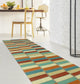 Winchester Kilim Erma Turquoise/Rust Runner, 2'9x15'11