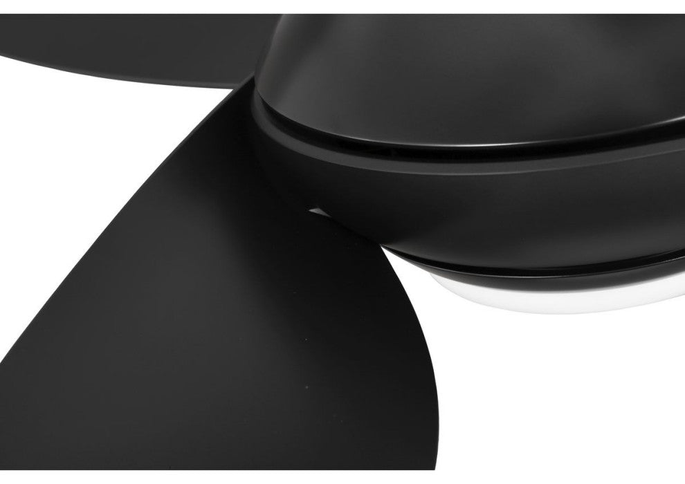 Conte Collection 52" 3-Blade Ceiling Fan, Matte Black