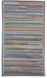Kill Devil Hill Cross Sewn Braided Rectangle Rug, Medium Blue, 9'2"x13'2"
