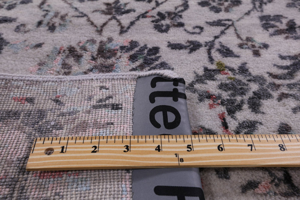 2' 6" X 10' 0" Runner Persian Hand Knotted Modern Wool and Silk Rug Q6310