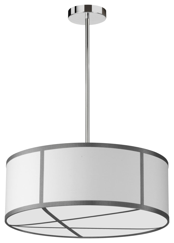 4-Light White and Gray Contemporary Pendant