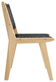 Saoirse Woven Rope Wood Dining Side Chair, Set of 2, Natural Black