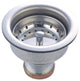 Stainless Steel Double Cup Basket Strainer, Polished Chrome