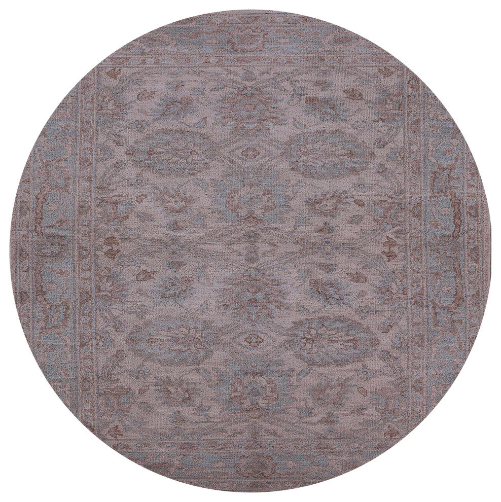 Ahgly Company Indoor Round Mid-Century Modern Area Rugs, 7' Round