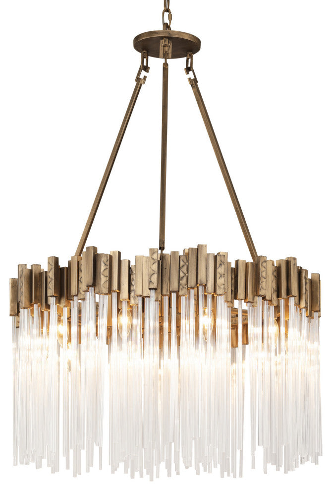 Varaluz 309P10 Matrix 10 Light 30"W Ring Chandelier - Havana Gold