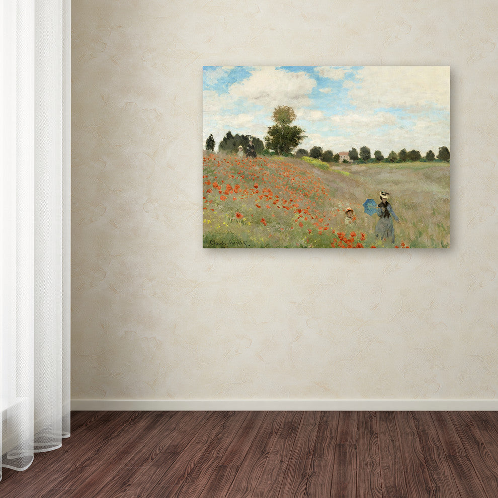 Claude Monet ''Wild Poppies Near Argenteuil'' Canvas Art, 32x24