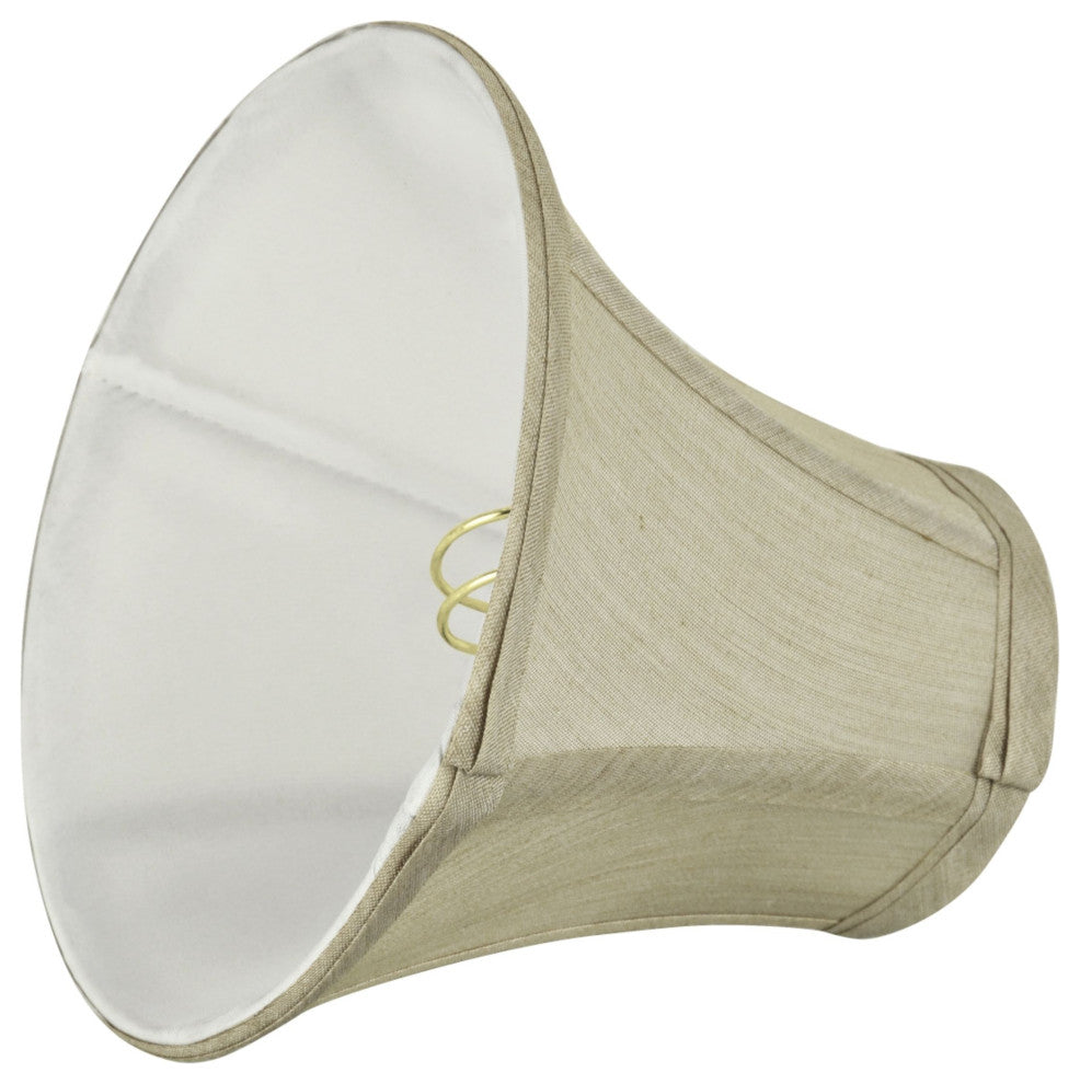 30039-9 Small Bell  Chandelier Clip On Lamp Shade Beige 3"x6"x5"