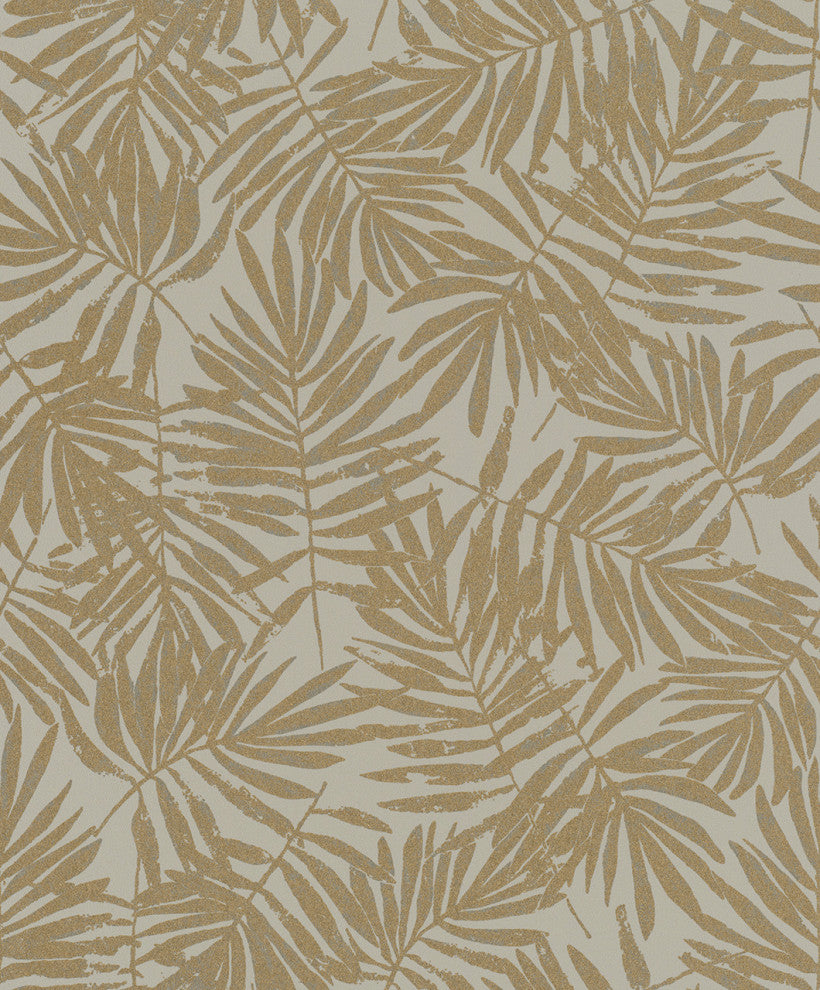 Plain Textured Wallpaper, Beige Gold, Sample
