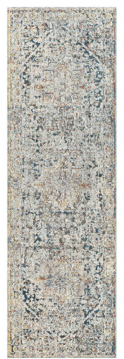 Surya Presidential PDT-2300 5'x8'2" Rug, Blue/Gray/Peach/Ivory/Burnt Orange