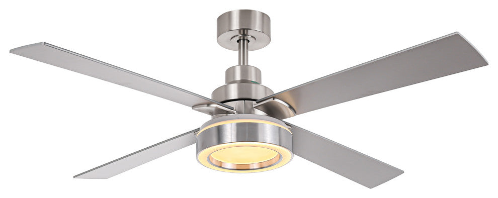 52-inch Modern LED Ceiling Fan with Light and Remote