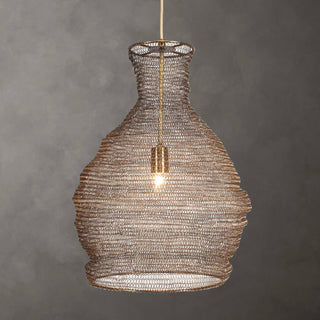 Uttermost Murmur Woven Brass 1 Light Pendant