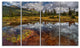 Clear Lake Mirroring Cloudy Skies, Landscape Canvas Print, 48"x28", 4 Panels