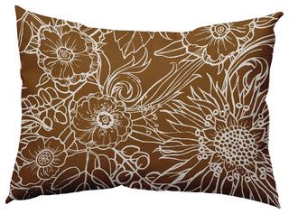 14" x 20" Zentangle Decorative Indoor Pillow, Brown