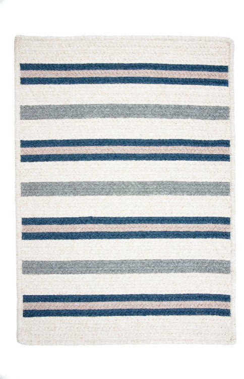 Colonial Mills Allure AL59 Polo Blue Stripes Area Rug, Rectangular 3'x5'