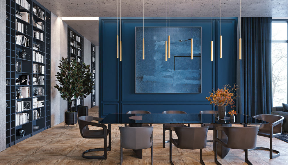 Eli 16" Pendant, Satin Brass