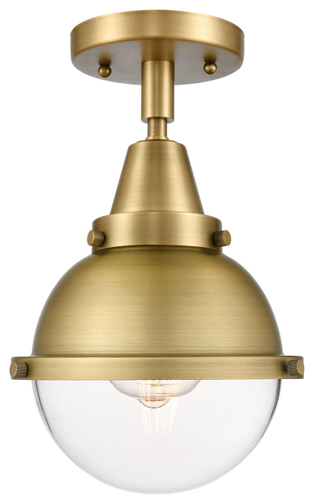 Innovations 447-1C-BB-HFS-62-BB-LED Hampden 1 Light Flush Mount, Brushed Brass