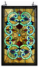 HEATHER, Tiffany-glass Victorian Window Panel, 17x28