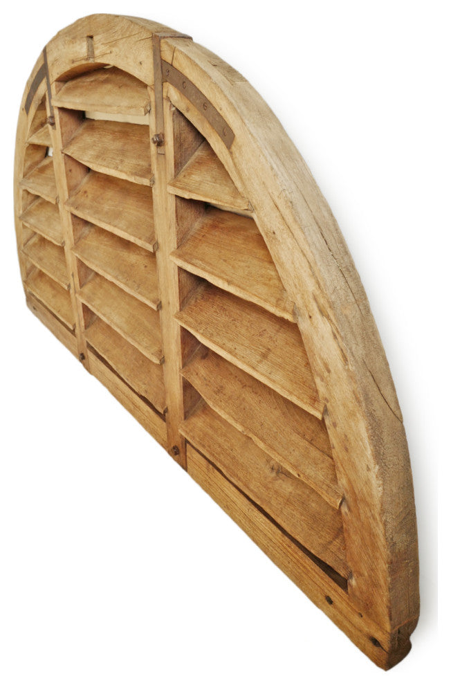 Consigned Large Teak Wood Arched Vent