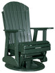 2' Poly Adirondack Swivel Glider Chair, Green, 2 Foot