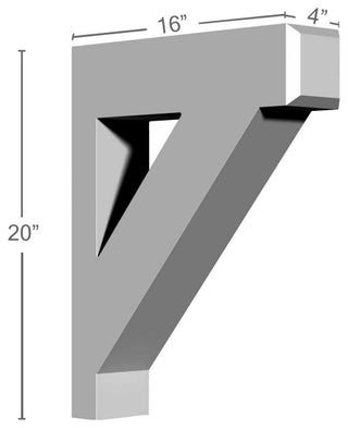 4"W x 16"D x 20"H Claremont Bracket
