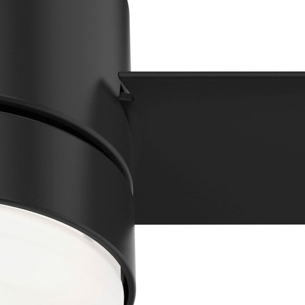 Hunter 44" Gimour Matte Black Ceiling Fan, LED Light and Remote Control