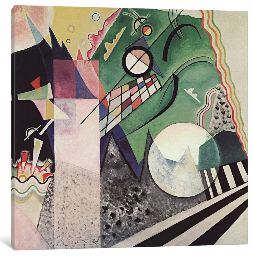 "Green Composition" Wrapped Canvas Art Print, 26x26x1.5