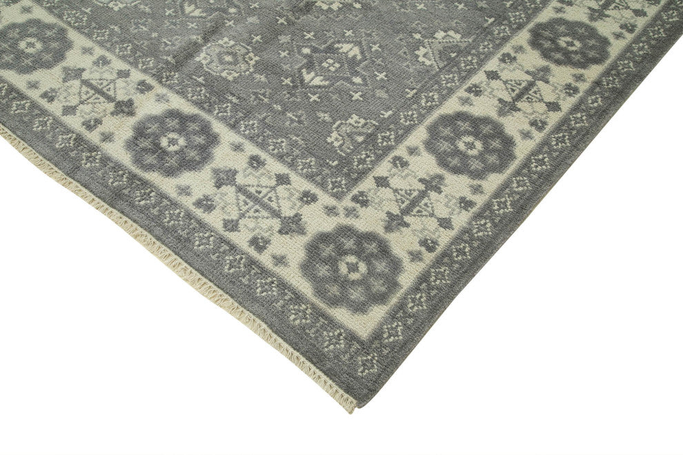 Rug N Carpet - Handwoven Oriental 8' 10" x 11' 10" One-of-a-Kind Grey Oushak Rug