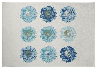 Gypsy Floral Spring Chenille Rug, Dark Cobalt Blue, 5'x7'